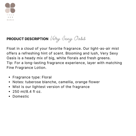 Victoria's Secret Very Sexy Oasis Fine Fragrance Mist - Picture 3 of 4